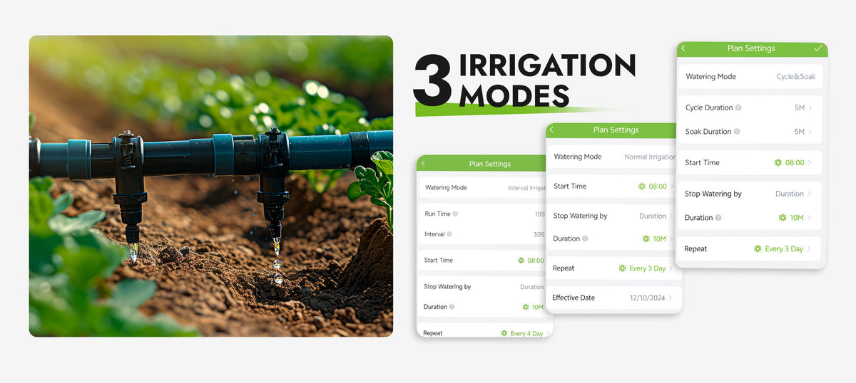 RainPoint app controlled water timer for scheduling lawn and garden irrigation remotely
