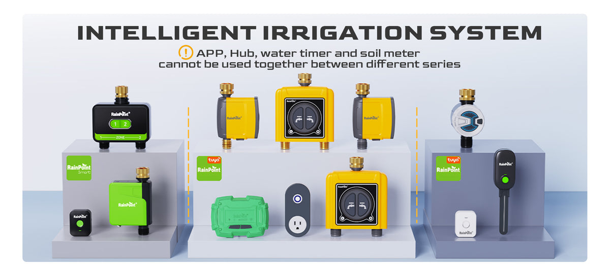 RainPoint smart watering timer with durable brass connections for outdoor irrigation systems